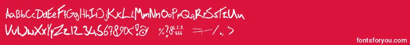 VictorsFont Font – White Fonts on Red Background