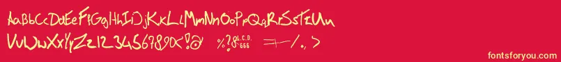 VictorsFont Font – Yellow Fonts on Red Background