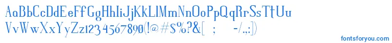Gris-fontti – siniset fontit valkoisella taustalla