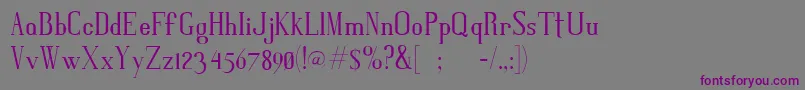Gris Font – Purple Fonts on Gray Background