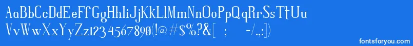 フォントGris – 青い背景に白い文字