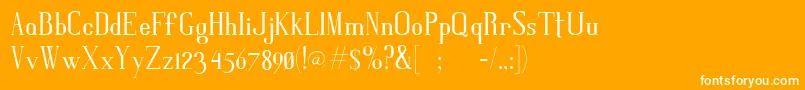 フォントGris – オレンジの背景に白い文字