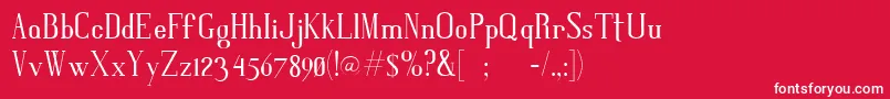Gris Font – White Fonts on Red Background