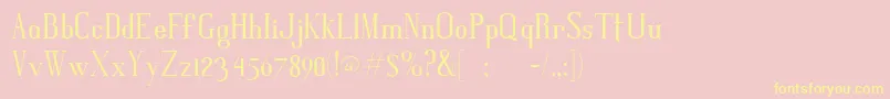 Gris Font – Yellow Fonts on Pink Background