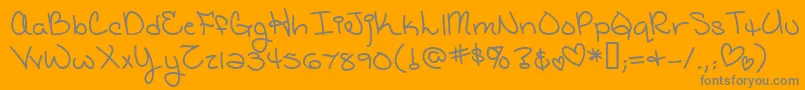 Cathsgbr-Schriftart – Graue Schriften auf orangefarbenem Hintergrund