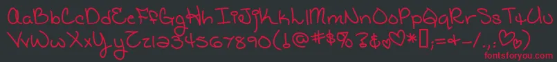 Cathsgbr Font – Red Fonts on Black Background