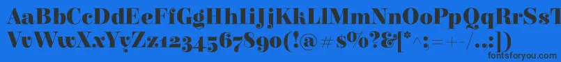 ElsieBlack Font – Black Fonts on Blue Background