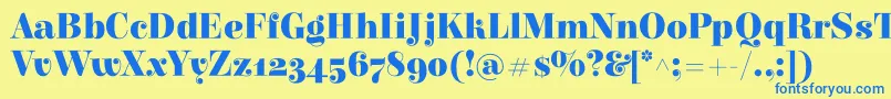 ElsieBlack Font – Blue Fonts on Yellow Background