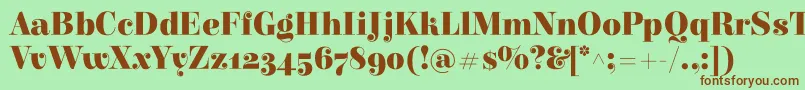 ElsieBlack Font – Brown Fonts on Green Background