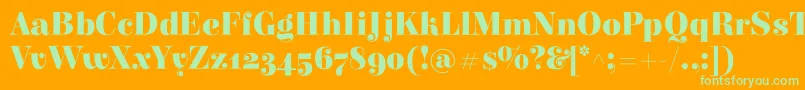 ElsieBlack Font – Green Fonts on Orange Background