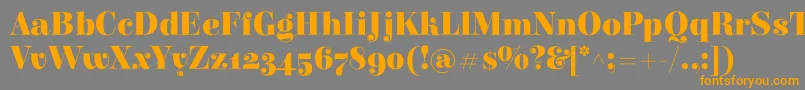 ElsieBlack Font – Orange Fonts on Gray Background