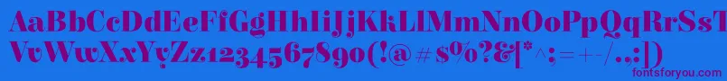 ElsieBlack Font – Purple Fonts on Blue Background