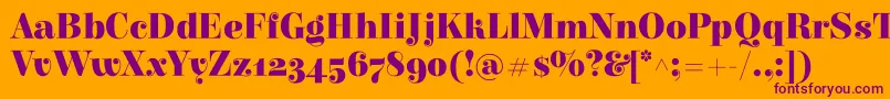 ElsieBlack Font – Purple Fonts on Orange Background