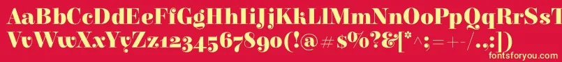 ElsieBlack Font – Yellow Fonts on Red Background