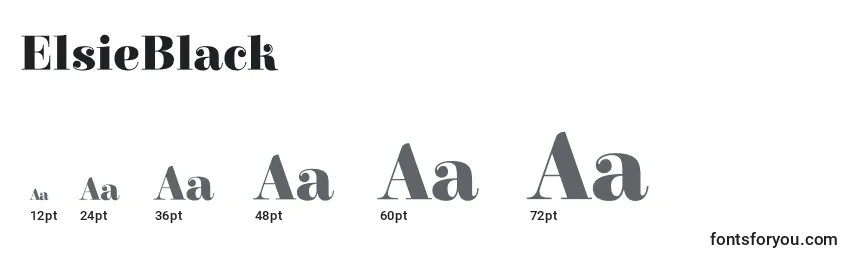 Größen der Schriftart ElsieBlack