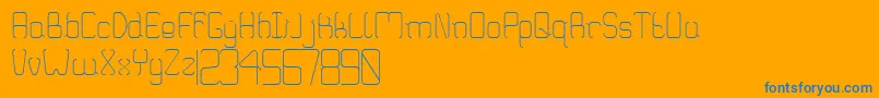 Truglaroll Font – Blue Fonts on Orange Background