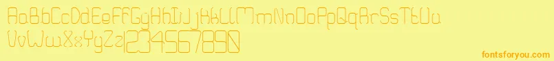 Truglaroll Font – Orange Fonts on Yellow Background