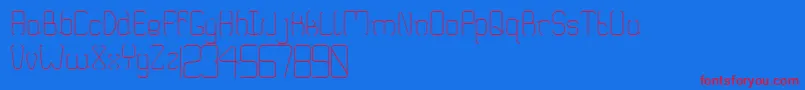 Truglaroll Font – Red Fonts on Blue Background