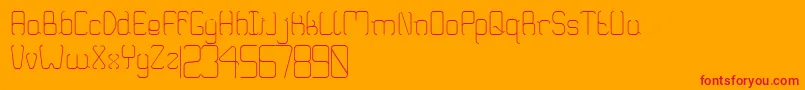 Truglaroll Font – Red Fonts on Orange Background