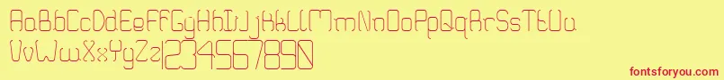 Truglaroll Font – Red Fonts on Yellow Background