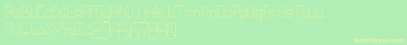 Truglaroll Font – Yellow Fonts on Green Background