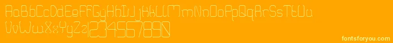 Truglaroll-Schriftart – Gelbe Schriften auf orangefarbenem Hintergrund