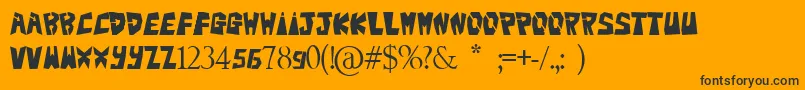 Bigteezsqfinal Font – Black Fonts on Orange Background