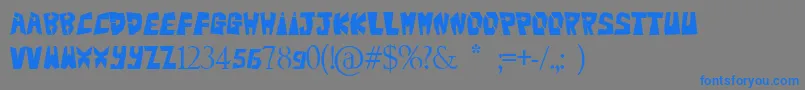 Bigteezsqfinal Font – Blue Fonts on Gray Background