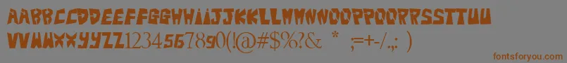 Bigteezsqfinal Font – Brown Fonts on Gray Background