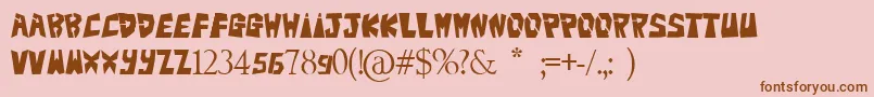 Bigteezsqfinal Font – Brown Fonts on Pink Background