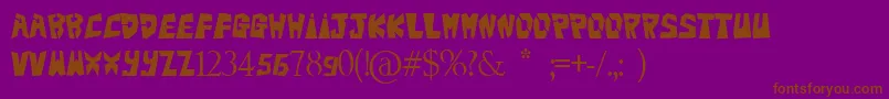 Bigteezsqfinal Font – Brown Fonts on Purple Background