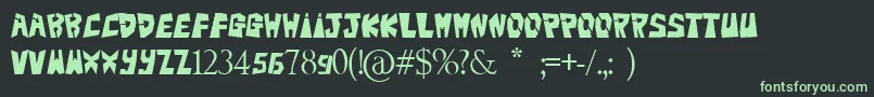Bigteezsqfinal Font – Green Fonts on Black Background
