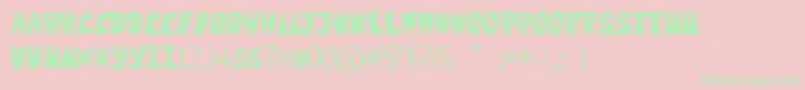 Bigteezsqfinal Font – Green Fonts on Pink Background