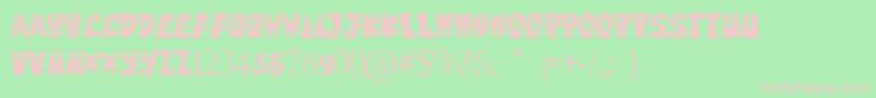 Bigteezsqfinal Font – Pink Fonts on Green Background