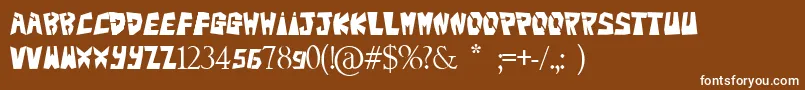 Bigteezsqfinal Font – White Fonts on Brown Background