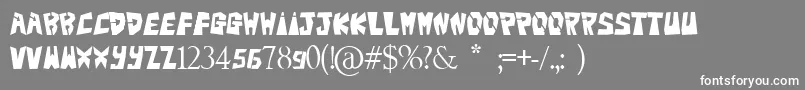 Bigteezsqfinal Font – White Fonts on Gray Background