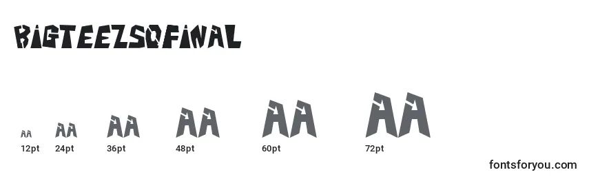 Размеры шрифта Bigteezsqfinal