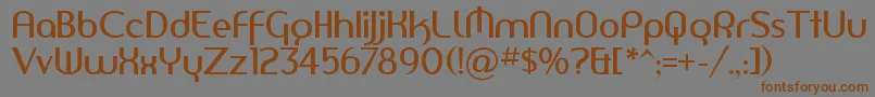 Шрифт Amersn – коричневые шрифты на сером фоне