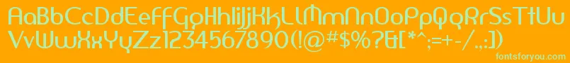 Amersn-Schriftart – Grüne Schriften auf orangefarbenem Hintergrund