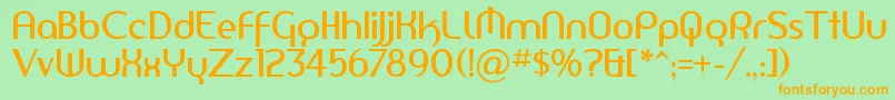 Amersn Font – Orange Fonts on Green Background