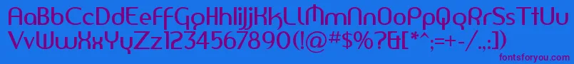 Amersn Font – Purple Fonts on Blue Background