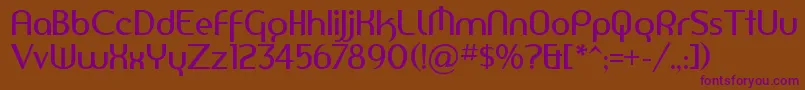 Amersn Font – Purple Fonts on Brown Background