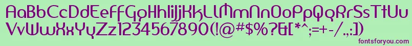 Amersn Font – Purple Fonts on Green Background