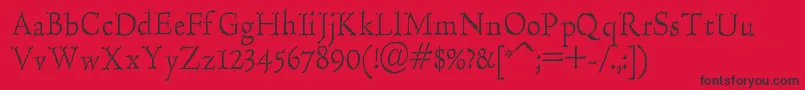 HultogEngraved Font – Black Fonts on Red Background