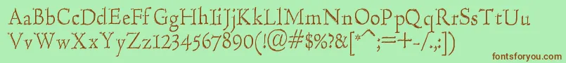 HultogEngraved Font – Brown Fonts on Green Background