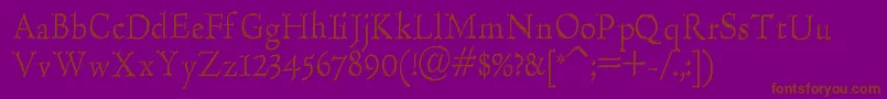 HultogEngraved Font – Brown Fonts on Purple Background