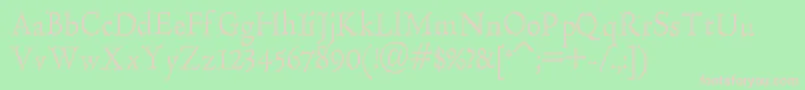 HultogEngraved Font – Pink Fonts on Green Background