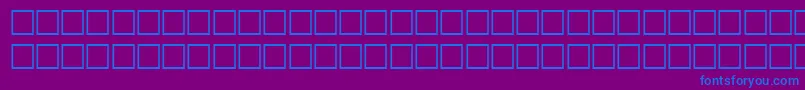 フォントSilmanuscriptipaRegular – 紫色の背景に青い文字