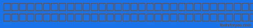 フォントSilmanuscriptipaRegular – 茶色の文字が青い背景にあります。