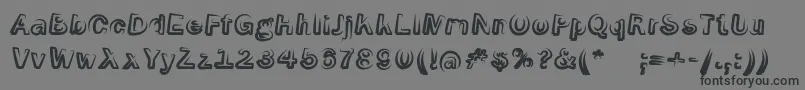 Шрифт SmokeScreenoblItalic – чёрные шрифты на сером фоне